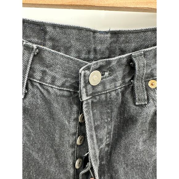 Vtg Levi's 501 1980s Denim Jeans Men 30x31 Button Fly Raw Hem Made in USA #552 - Picture 6 of 13